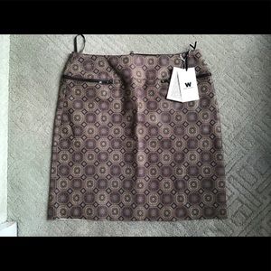 NWT W by Worth Leather lined skirt size 4